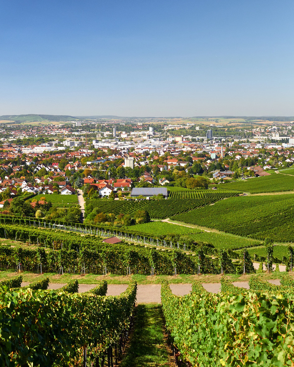 Landfläche in Heilbronn mit Blick auf Stadt