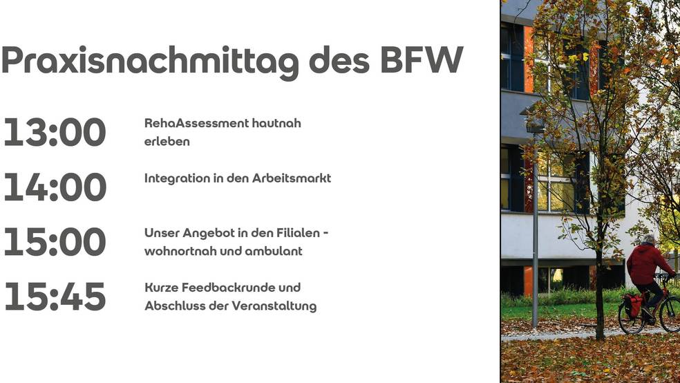 Agenda des Vormittags der Fachtagung für Kliniksozialdienste