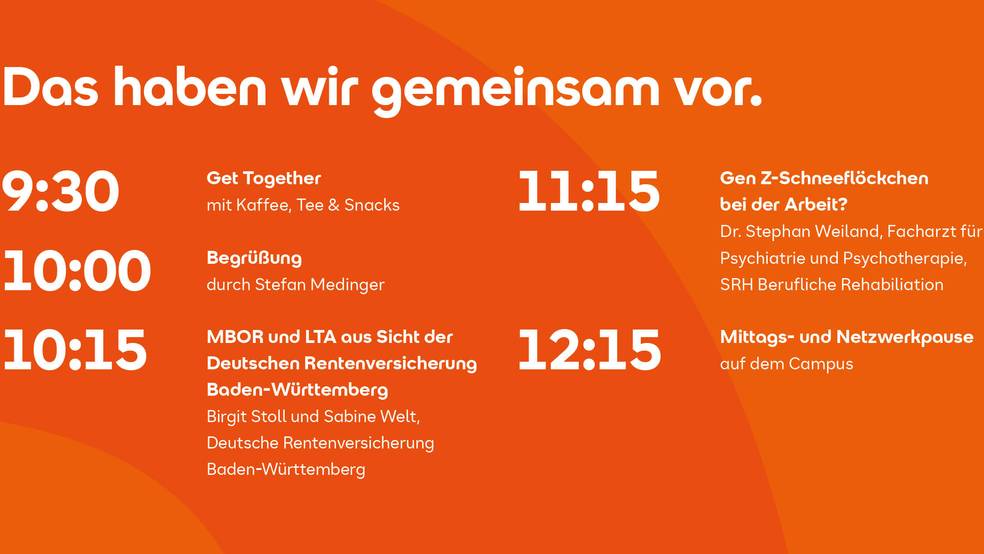 Agenda des Vormittags der Fachtagung für Kliniksozialdienste