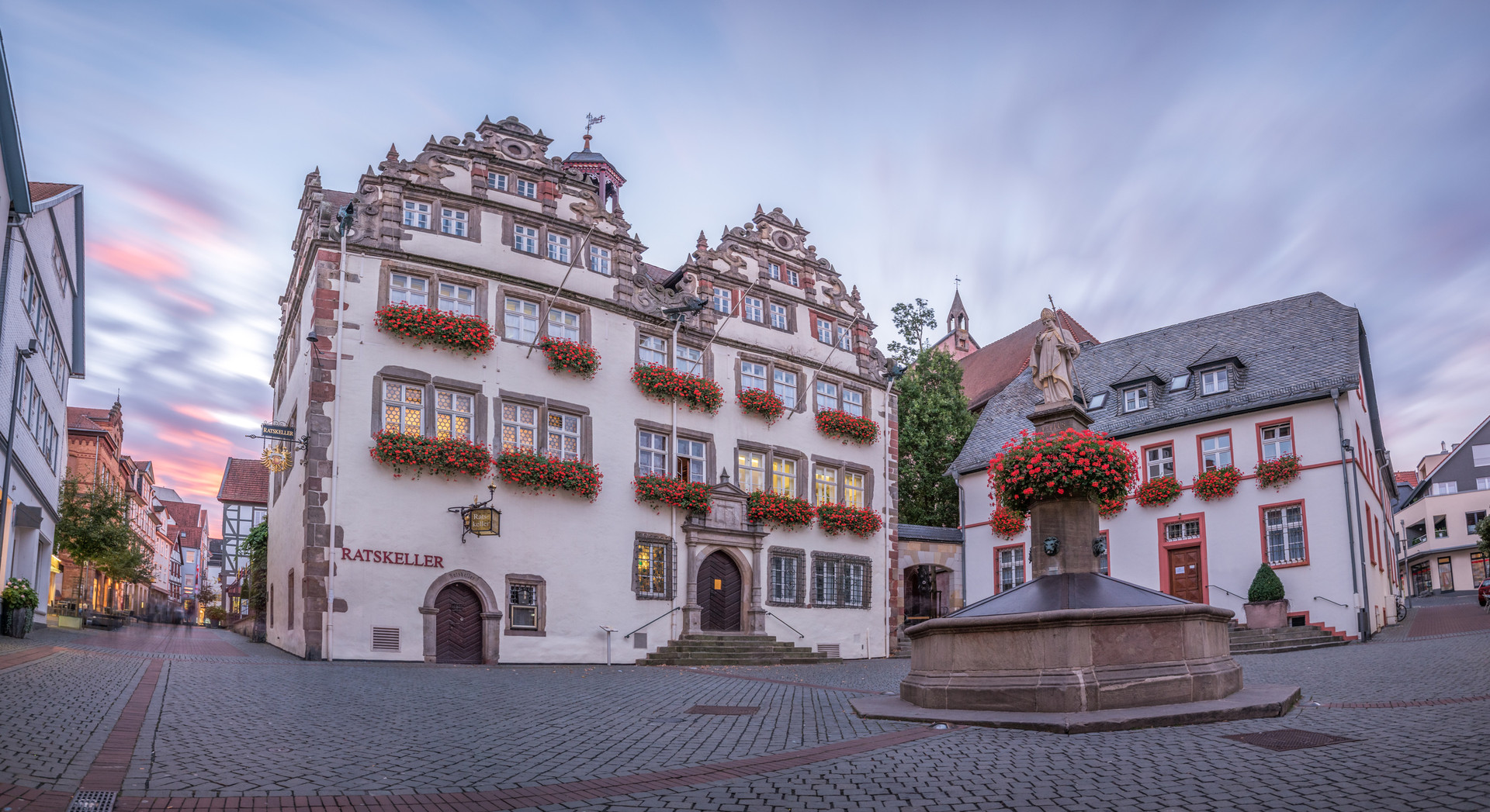 Bad Hersfeld Häuser und Brunnen in Bad Hersfeld